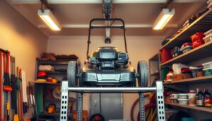 warum darf der rasenmäher nicht in die garage